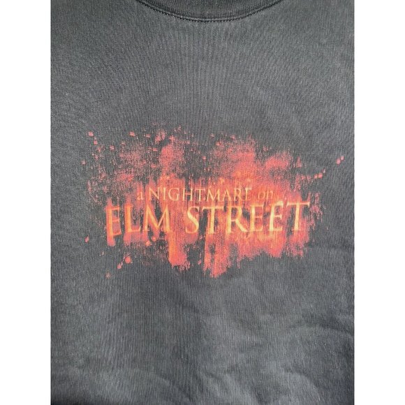 Nightmare On Elm Street x H&M Black Graphic Crewneck Fleece Sweatshirt Size S - Picture 2 of 6